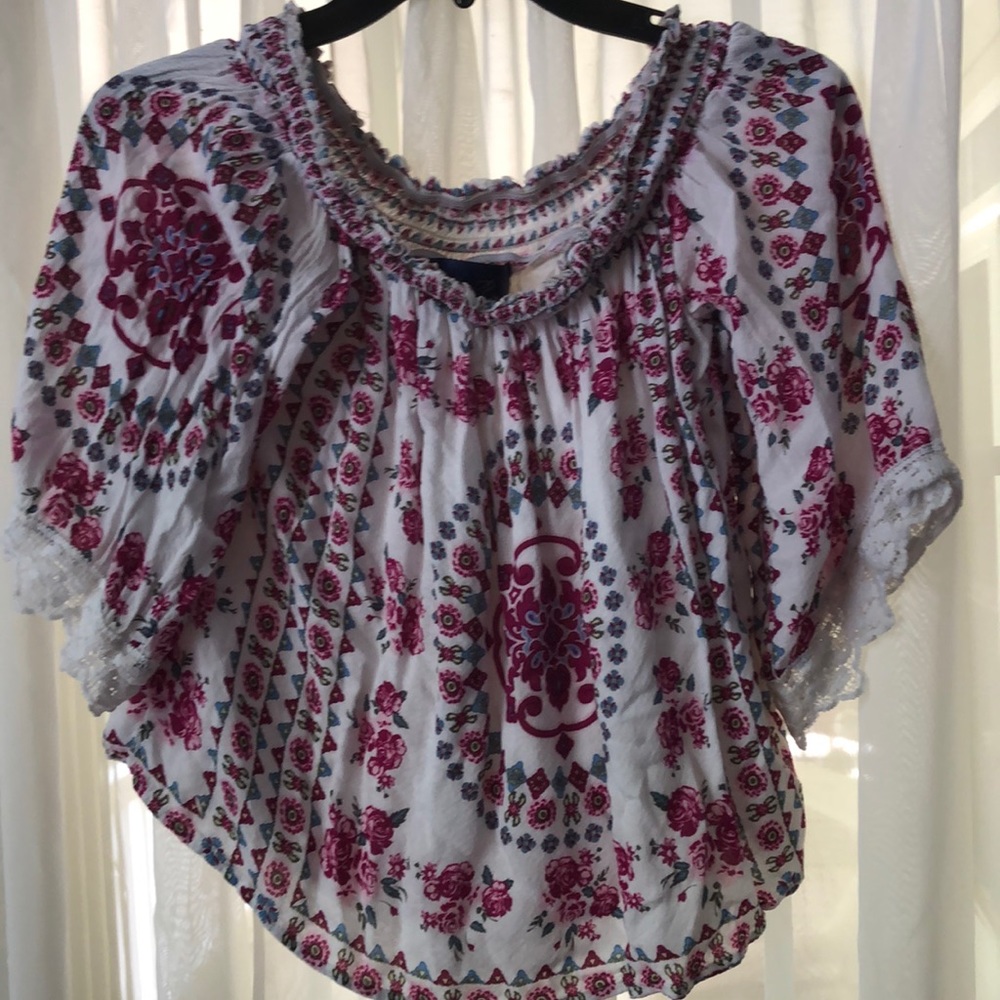 Off shoulder floral top